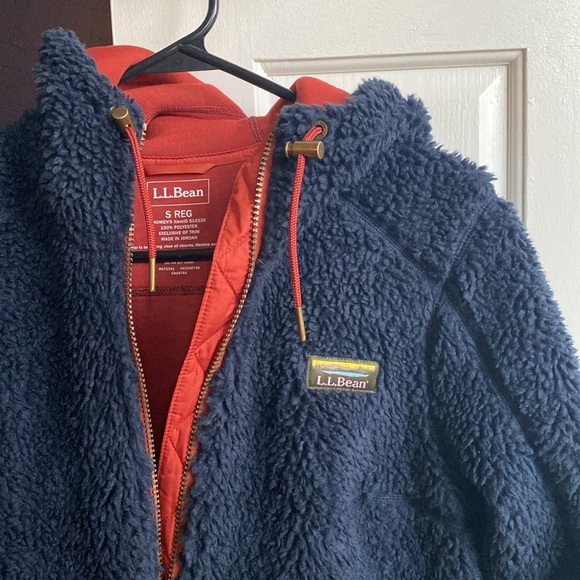 Navy L.L. Bean Mountain Pile Fleece jacket - Picture 2 of 2